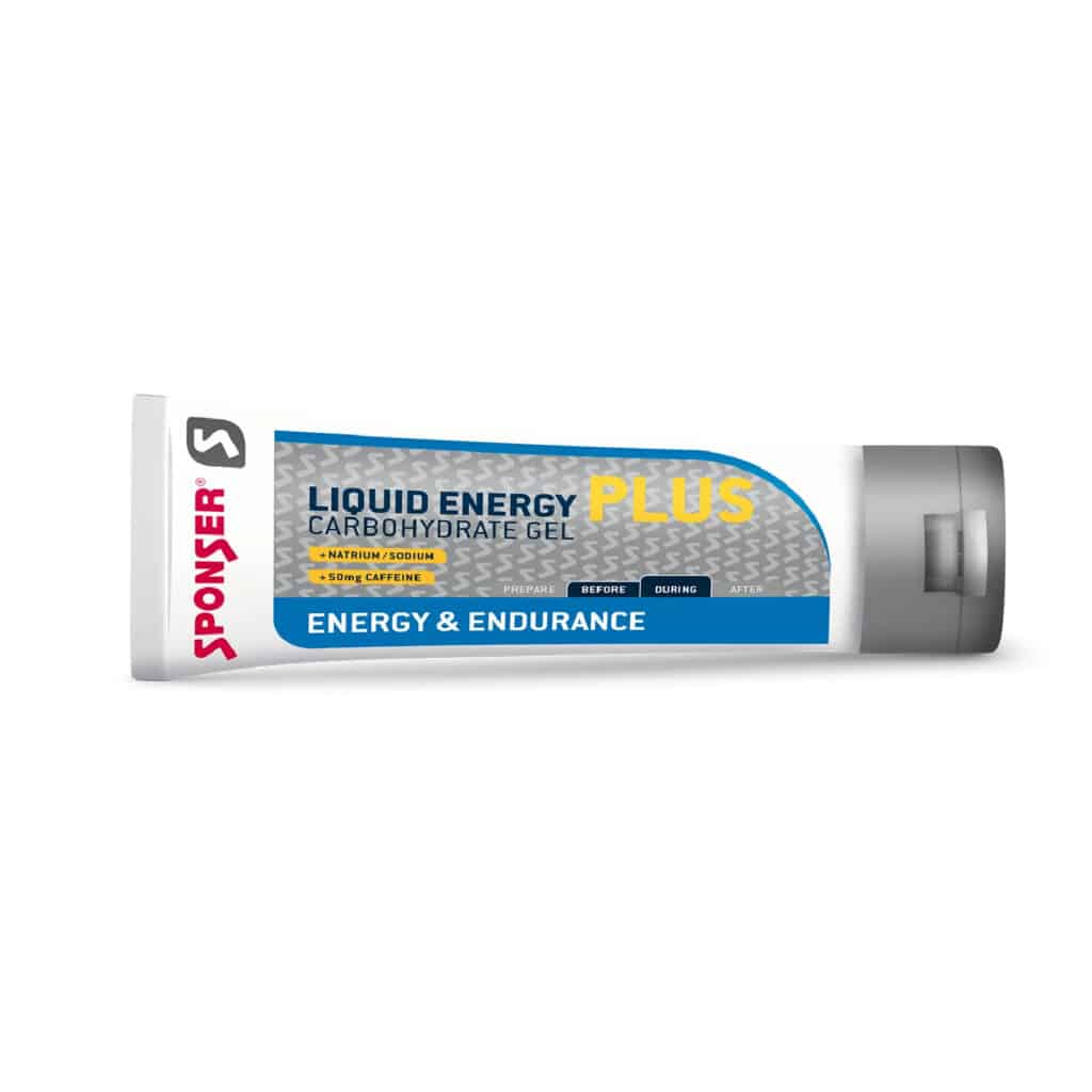 ג'ל אנרגיה עם קפאין בטעם ניטרלי Sponser Liquid energy gel plus