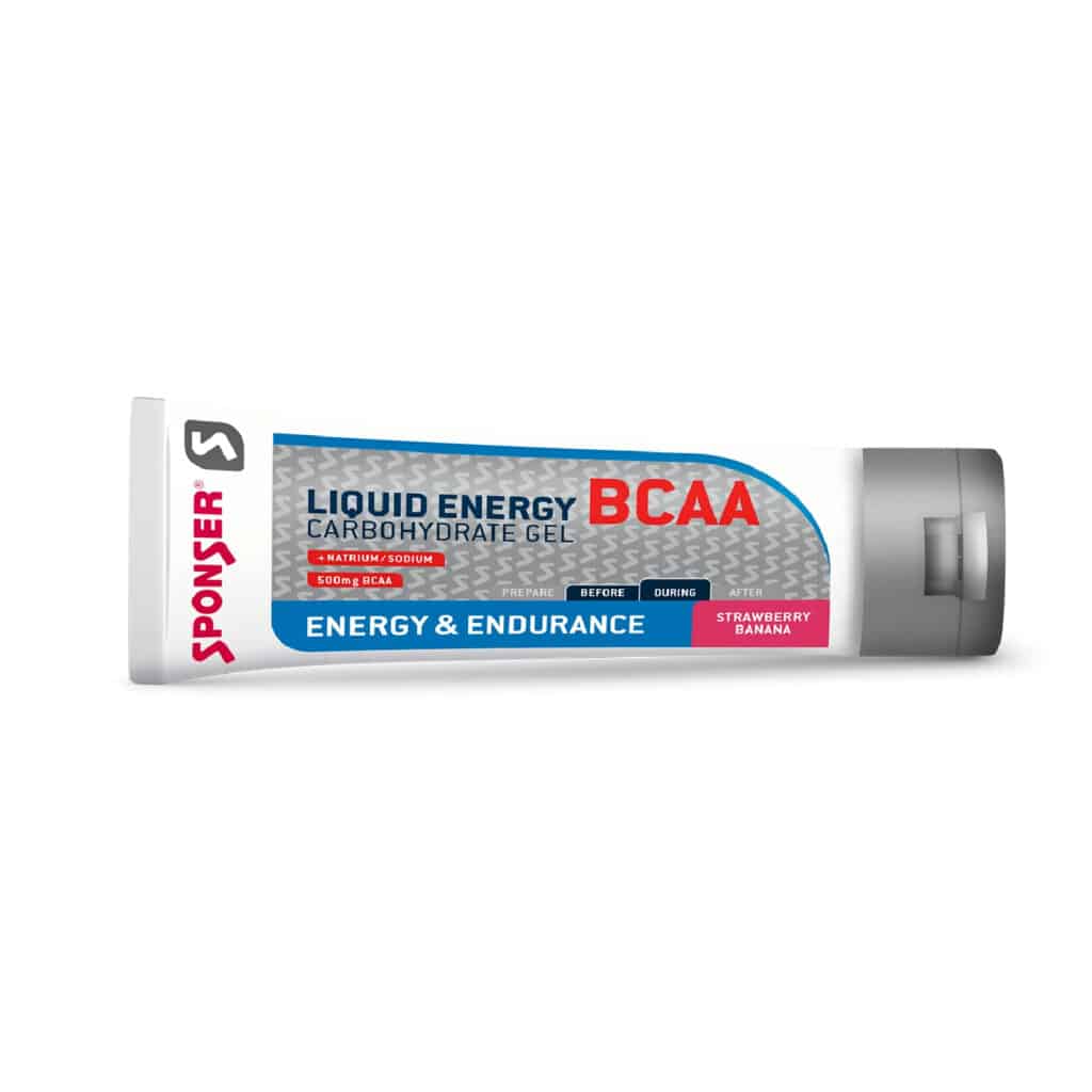ג'ל אנרגיה BCAA בטעם תות בננה Sponser Liquid energy gel