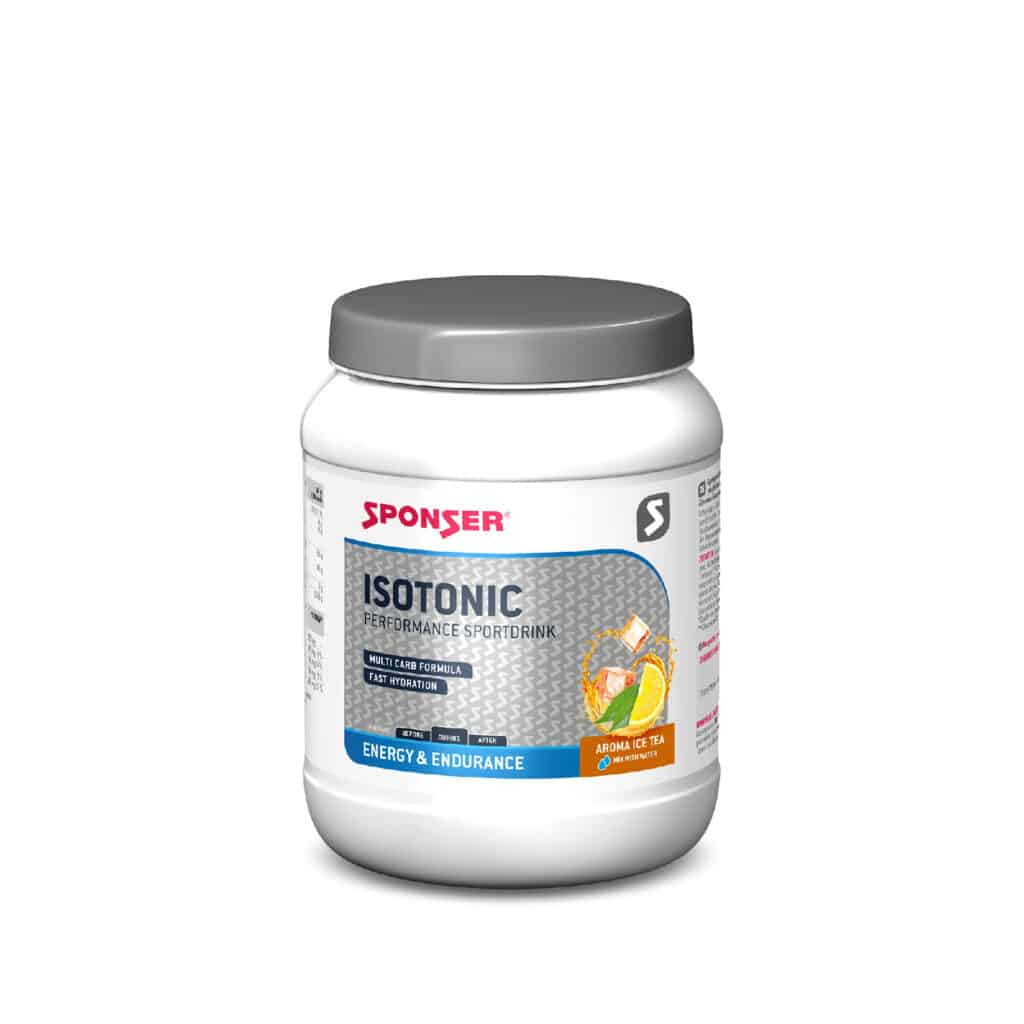 אבקה להכנת משקה איזוטוני בטעם תה קר Sponser Isotonic