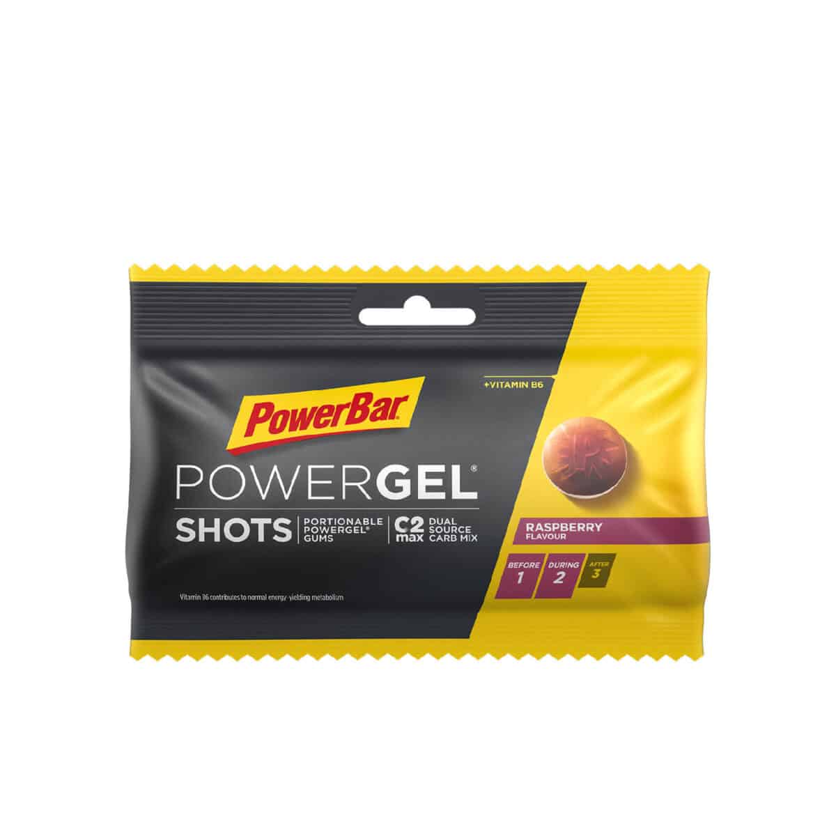 ג'ל אנרגיה בטעם פטל PowerBar PowerGel Shots