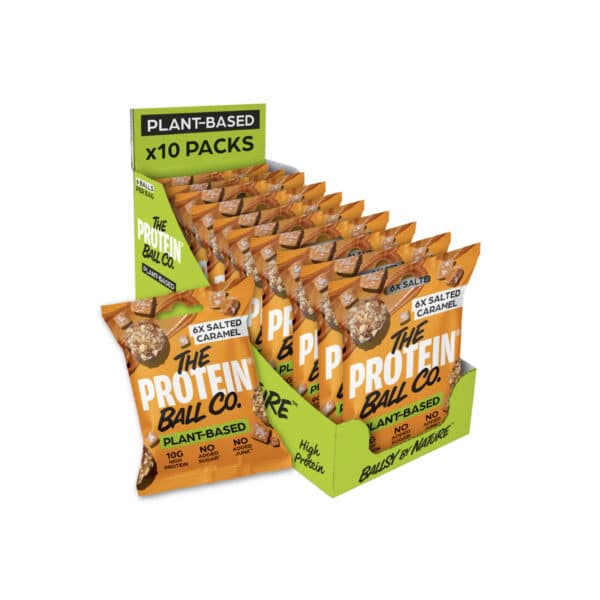 כדורי חלבון וויטמין בטעם קרמל מלוח- טבעוני The protein ball co