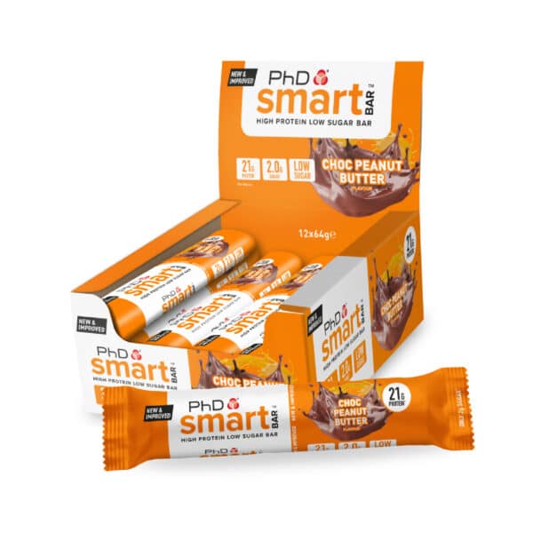 חטיף חלבון בטעם שוקולד חמאת בוטנים PhD Smart protein bar