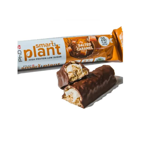 חטיף חלבון צמחי בטעם קרמל מלוח PhD Smart Plant protein bar