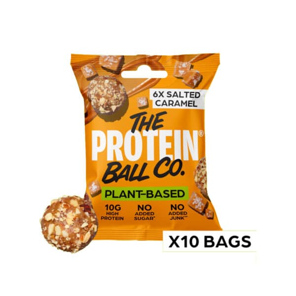 כדורי חלבון וויטמין בטעם קרמל מלוח- טבעוני The protein ball co