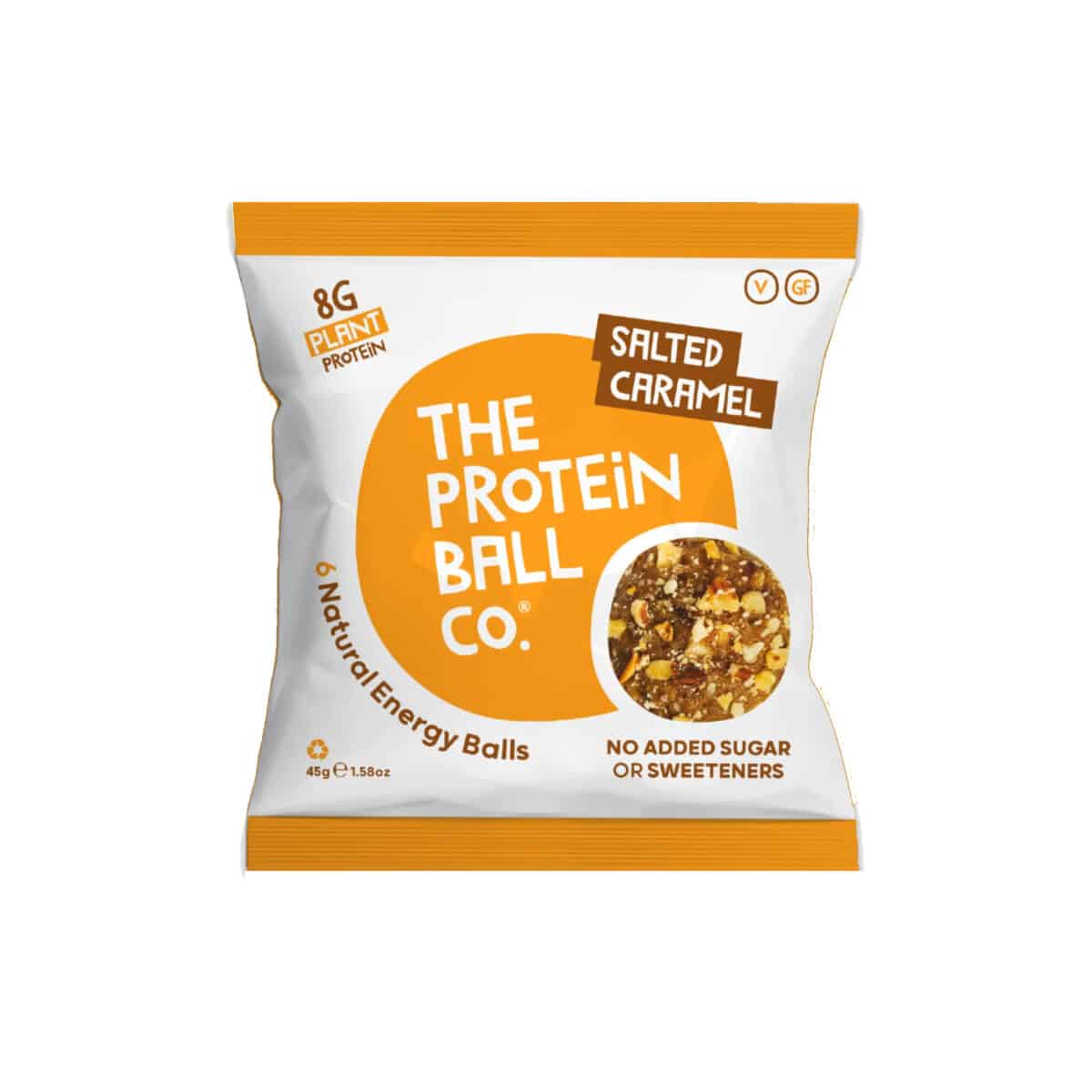 כדורי חלבון וויטמין בטעם קרמל מלוח- טבעוני The protein ball co