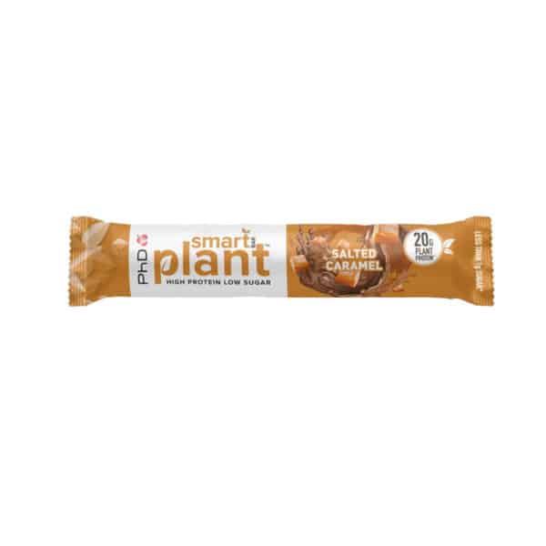חטיף חלבון צמחי בטעם קרמל מלוח PhD Smart Plant protein bar
