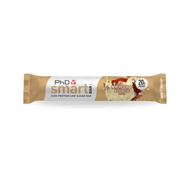 חטיף חלבון בטעם שוקולד לבן בלונדי PhD Smart protein bar