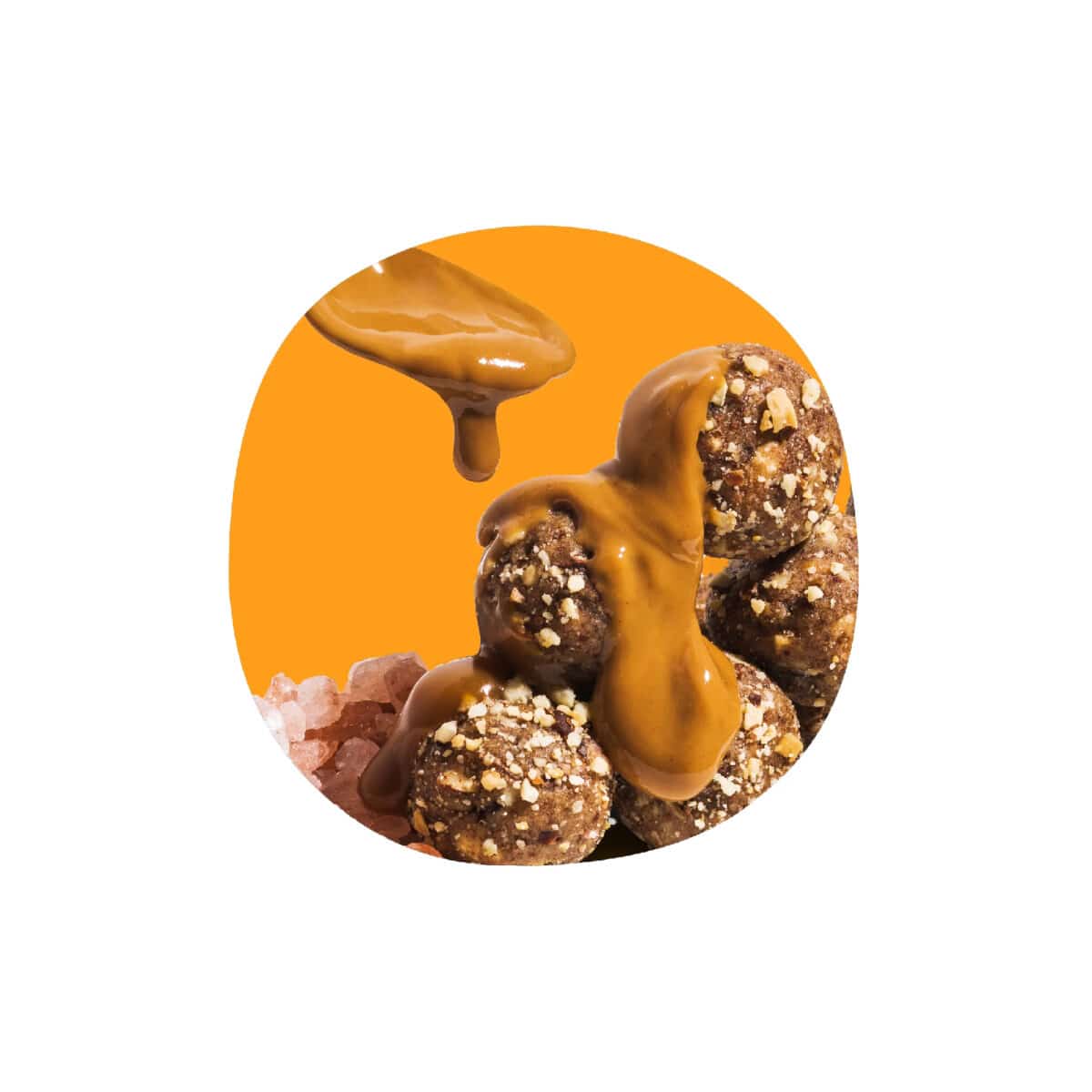 כדורי חלבון וויטמין בטעם קרמל מלוח טבעוני The protein ball co