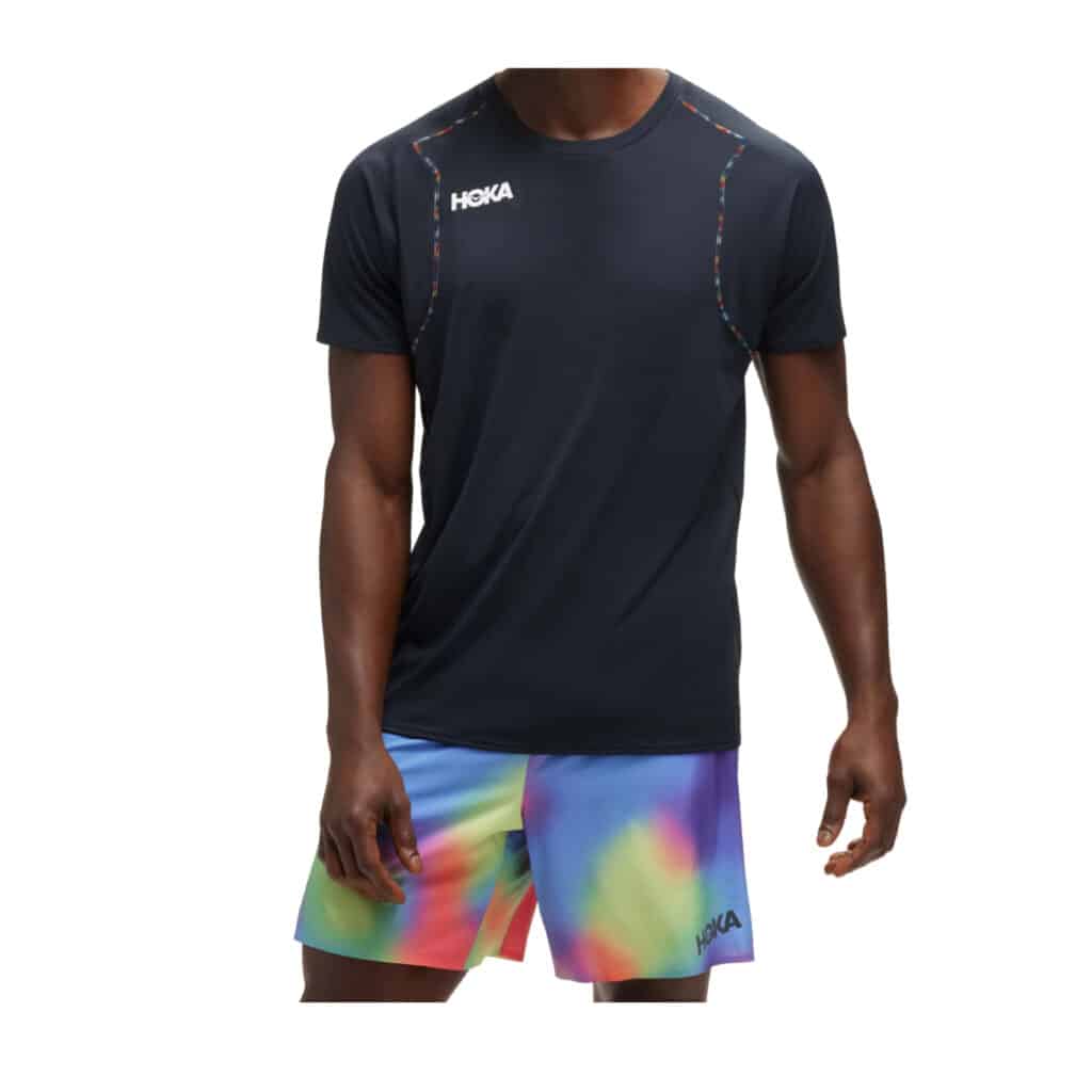 חולצת ריצה קצרה לגברים Hoka Glide Shost Sleeve