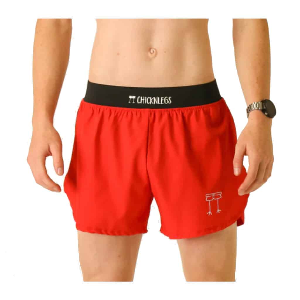 מכנס קצר לריצה צ'קן לגס לגברים Chickenlegs Mens Half Splits 4" short