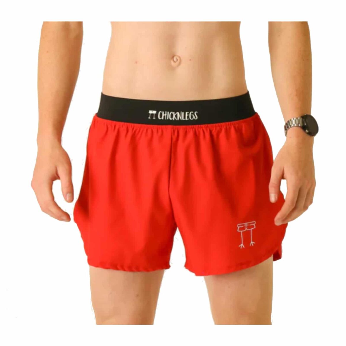 מכנס קצר לריצה צ'קן לגס לגברים Chickenlegs Mens Half Splits 4" short