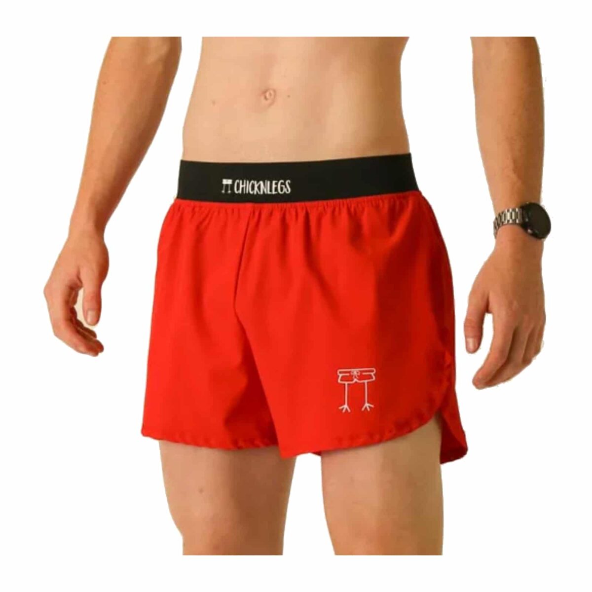 מכנס קצר לריצה צ'קן לגס לגברים Chickenlegs Mens Half Splits 4" short