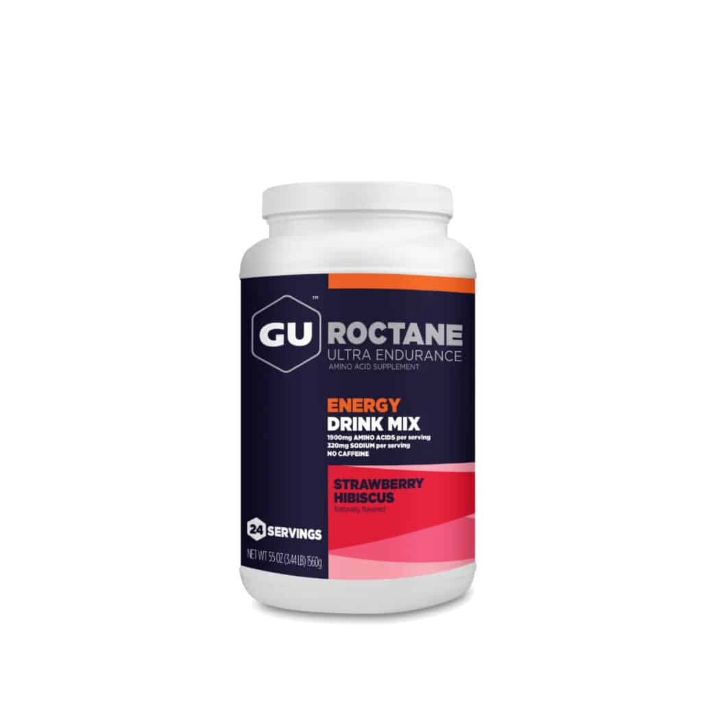 אבקה להכנת משקה איזוטוני בטעם תות היביסקוס GU Roctane Drink