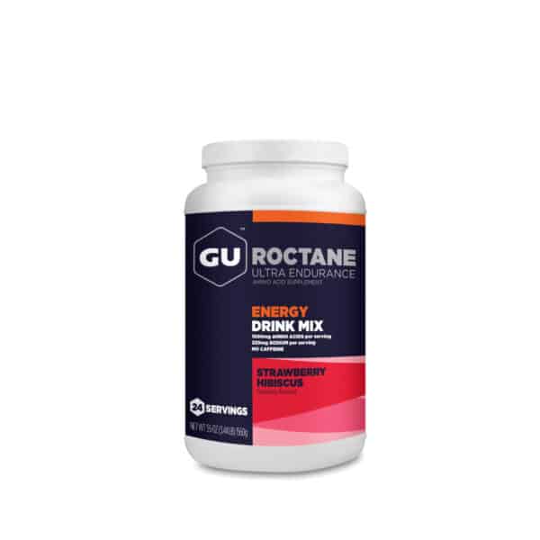 אבקה להכנת משקה איזוטוני בטעם תות היביסקוס GU Roctane Drink