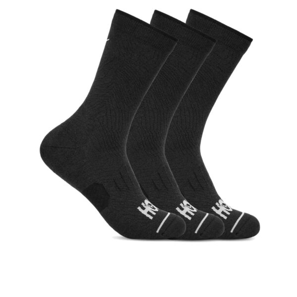 מארז 3 זוגות גרבי ריצה גבוהים שחורים הוקה Hoka U Crew Run Sock 3-Pack