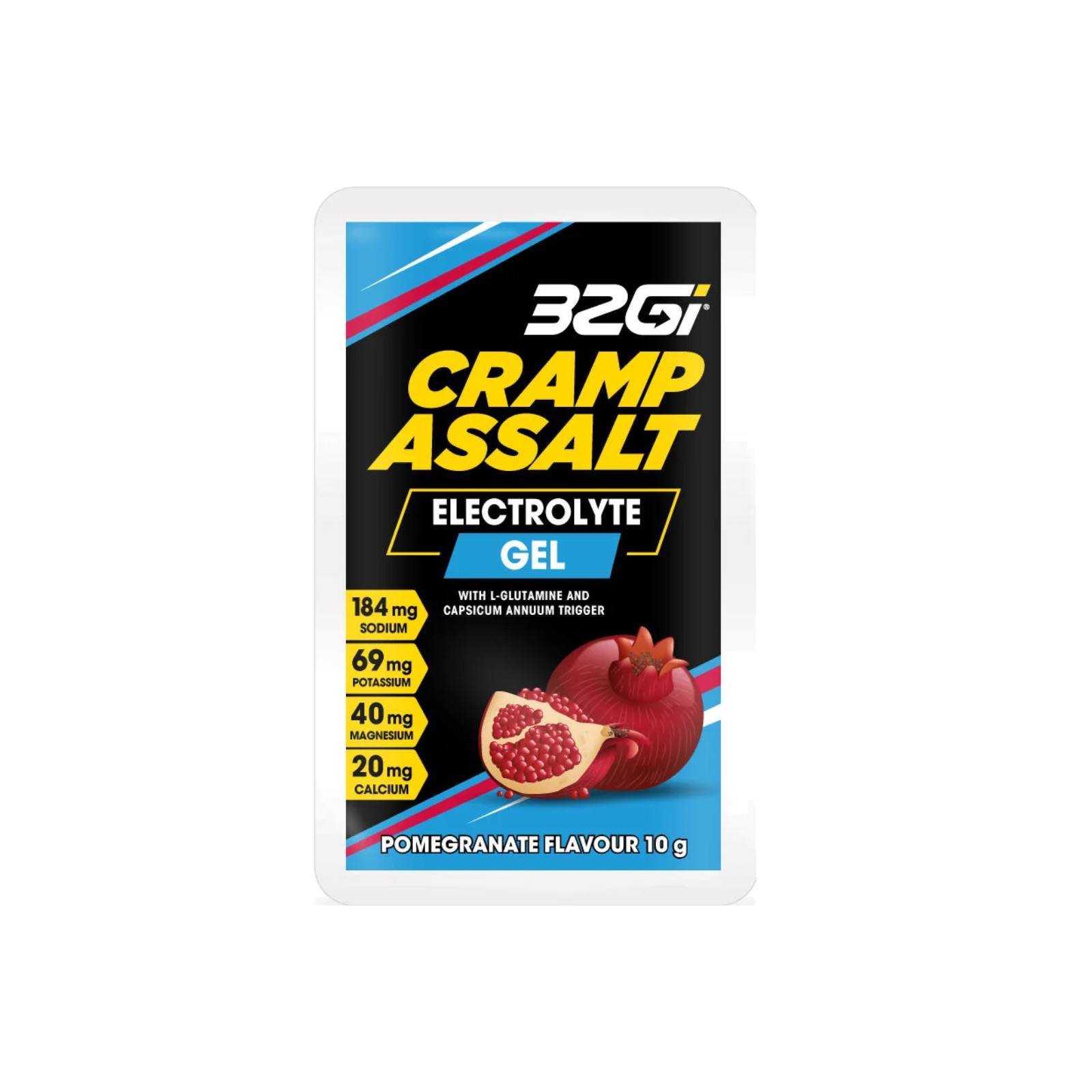 ג'ל אלקטרוליטים בטעם רימון -32Gi Cramp Assalt ג'ל אלקטרוליטים בטעם רימון -32Gi Cramp Assalt