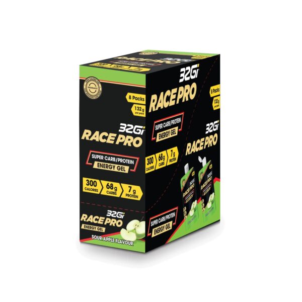 ג'ל אנרגיה בטעם תפוח חמוץ 32Gi Race Pro Super Carb/Protein