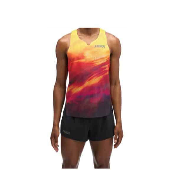 גופיית ריצה לגברים הוקה Hoka Race Day Singlet Tr.Prt
