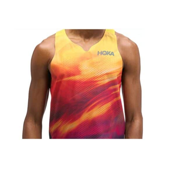 גופיית ריצה לגברים הוקה Hoka Race Day Singlet Tr.Prt