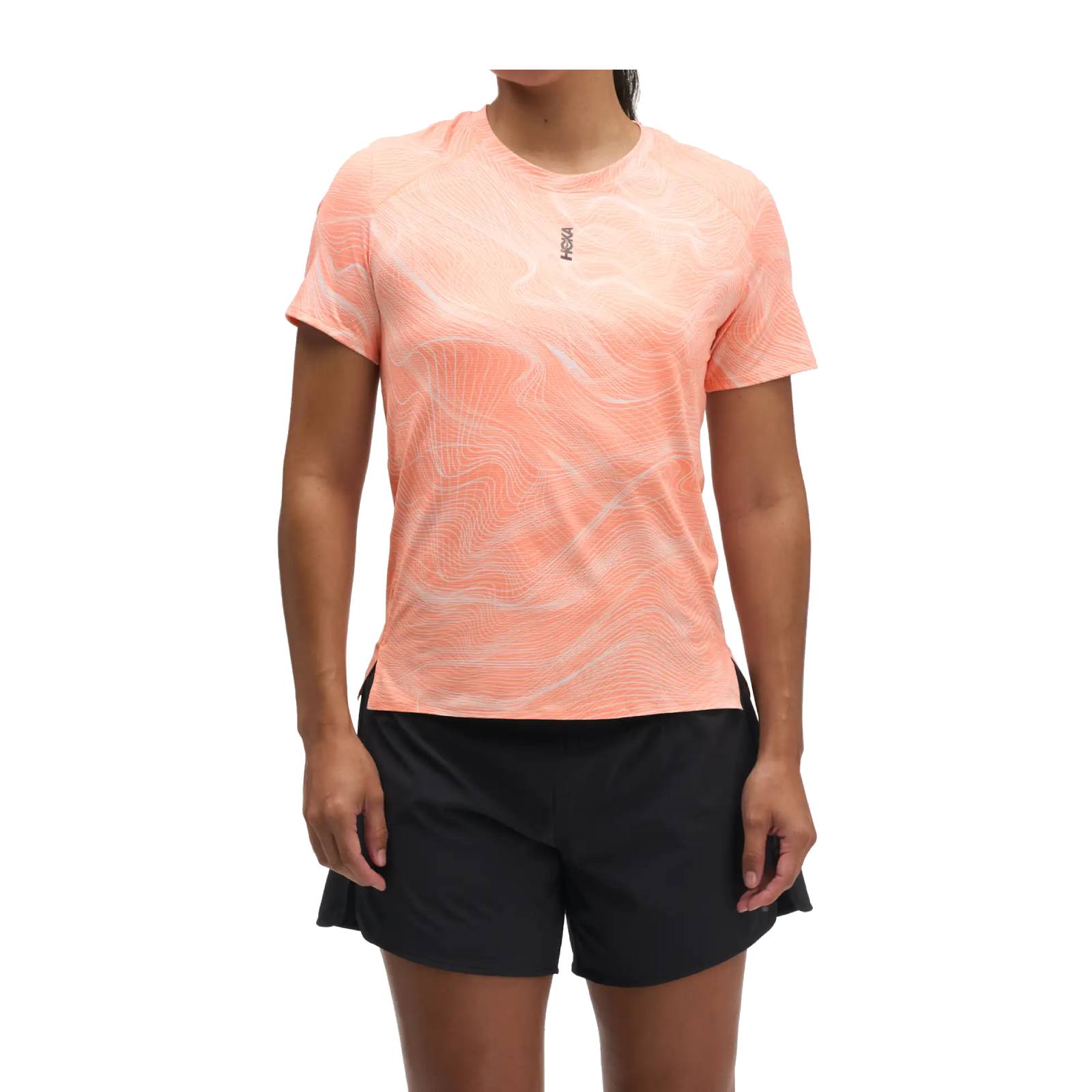 חולצת ריצה קצרה הוקה לנשים Hoka EveryRun Short Sleeve Clf Prt חולצת ריצה קצרה הוקה לנשים Hoka EveryRun Short Sleeve Clf Prt