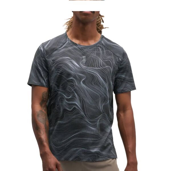 חולצת ריצה קצרה לגברים הוקה Hoka EveryRun Short Sleeve Clf Prt