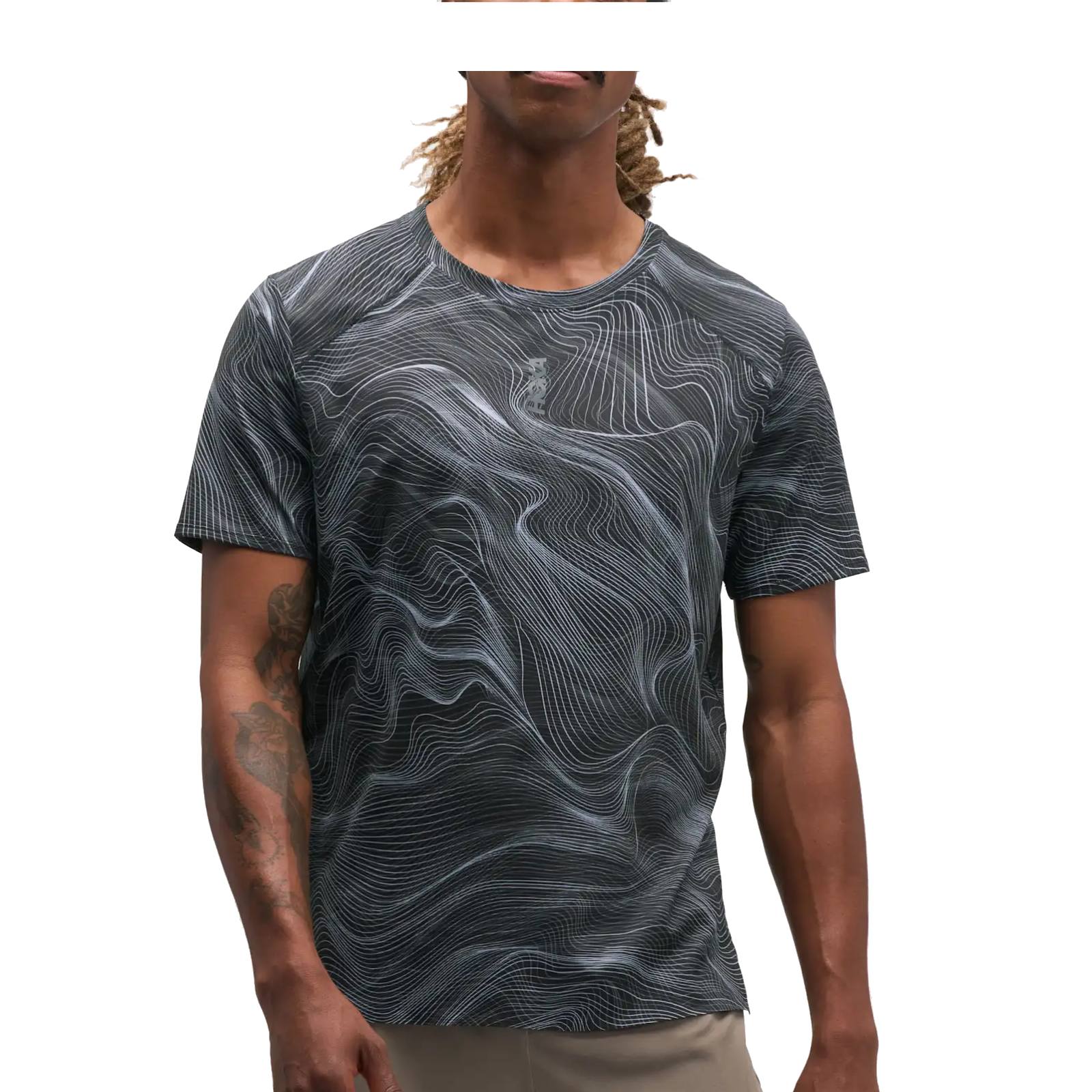 חולצת ריצה קצרה לגברים הוקה Hoka EveryRun Short Sleeve Clf Prt חולצת ריצה קצרה לגברים הוקה Hoka EveryRun Short Sleeve Clf Prt