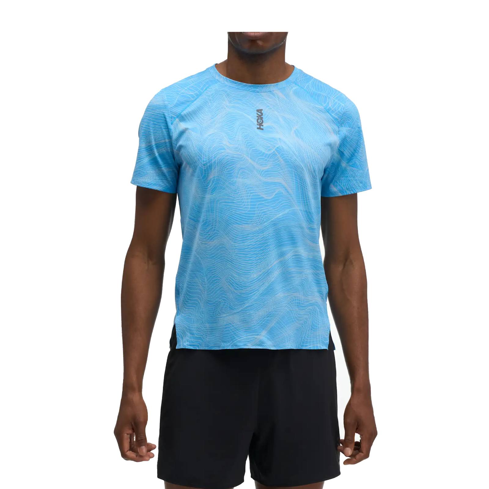 חולצת ריצה קצרה לגברים הוקה Hoka EveryRun Short Sleeve Clf Prt חולצת ריצה קצרה לגברים הוקה Hoka EveryRun Short Sleeve Clf Prt