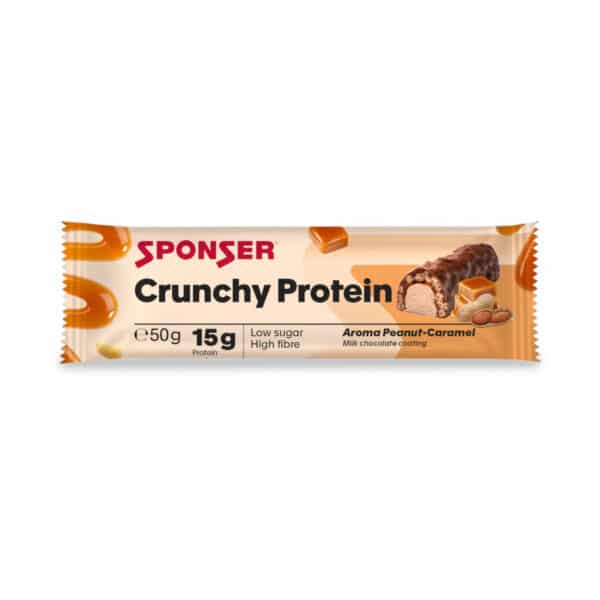חטיף חלבון קראנצ'י בטעם בוטנים קרמל Sponser Crunchy Protein
