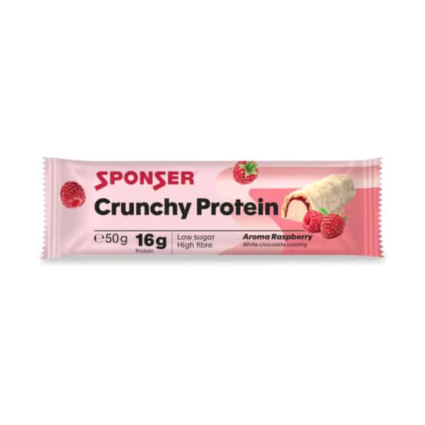 חטיף חלבון קראנצ'י בטעם פטל שוקולד לבן Sponser Crunchy Protein